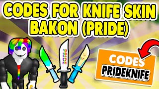 PRIDE UPDATE NEW ROBLOX BAKON CODES FOR KNIFE SKINS 🥓 BAKON ROBLOX [upl. by Erastes]