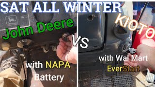 Will the John Deere Tractor start after sitting 6 MONTHS HARD WINTER NAPA Batteries [upl. by Aihk]