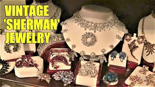 AMAZING RARE VINTAGE SWAROVSKI JEWELRY COLLECTION 😮💎💍 SHERMAN ANTIQUE JEWELRY [upl. by Nashner482]