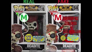 Funko Pop Legit Guide quotReal Vs Fakequot DEADITE 54 – ARMY OF DARKNESS [upl. by Adelric]