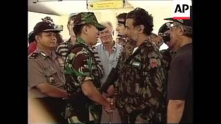 EAST TIMOR GUSMAO BIDS FAREWELL TO INDONESIAN TROOPS [upl. by Hut]