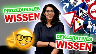 Prozedurales amp Deklaratives Wissen 🤓 l Einfach erklärt l Fahrlehrerin werden🍀 Pädagogik 101 [upl. by Flossy615]