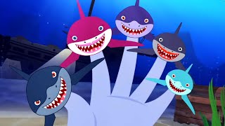 Shark Finger Family and Kindergarten Rhyme for Children [upl. by Aihsela566]