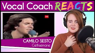 Vocal Coach reacts to Camilo Sesto singing Gethsemane Live [upl. by Llenad]