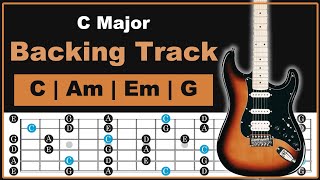 Backing Track In C Major  Pentatonic  Easy Lesson [upl. by Manning]