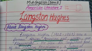 Langston Hughess Prescribed Poems  Summary amp Analysis  American Literature 1  MAEnglish Sem 3 [upl. by Garson]