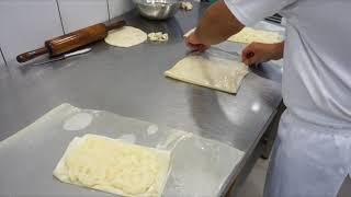 Making Delicious Bougatsa  Crispy Sweet Flaky Pastry [upl. by Grounds827]