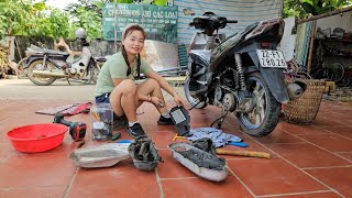 Genius girl repairs and maintains Honda Air Blade motorbikes [upl. by Redle383]