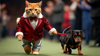 😻Cats Run the Dog Show 🐶  Funny Cats Doing Human Things 😻🐶 [upl. by Audi]