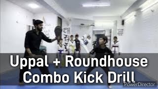 TKD Uppal  Roundhouse Combo Kick Drill [upl. by Niwri]