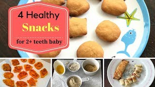 4 Healthy Teething Snacks  for 2 teeth baby amp 1  2 year toddlers [upl. by Love]