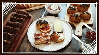 Danish Breakfast  Rundstykker round Buns Rye Bread and Wienerbrød  Danish [upl. by Lled991]