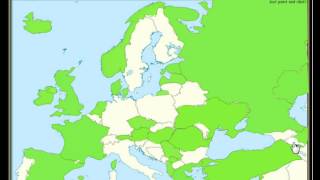 Topografie  De landen van Europa Oefening voor aardrijkskunde Topo van Europa [upl. by Greff]