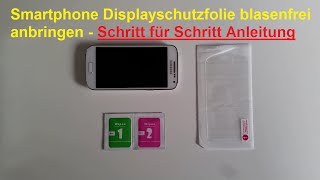 Panzerglas Folie fürs Smartphone blasenfrei anbringen  Handy Schutzfolie aufkleben  Anleitung 📱 [upl. by Akcira811]