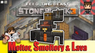 FTB STONEBLOCK 3  Tinkers Melter to Smeltery amp Lava  Tutorial EP06 [upl. by Analiese]