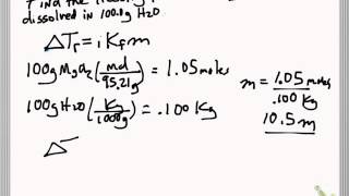 calculating freezing point of a solution [upl. by Adlih]