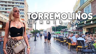 Torremolinos Spain Beautiful Town Summer 2024 September Update Costa del Sol  Málaga 4K [upl. by Aisekal]