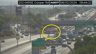 Crash closes Loop 202 in Gilbert [upl. by Eelyrag]