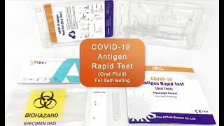 ALLTEST COVID 19 Antigen Oral fluid ICOV 802H for SelfTesting Use Human Demo [upl. by Idnarb]