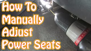 DIY How to Manually Adjust Power Seats in a GMC Chevy Vehicle Blazer Jimmy S10 Silverado Sierra [upl. by Euqinommod862]