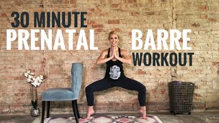 30 Minute Prenatal Barre Workout  Challenging  Lower Body  First amp Second Trimester [upl. by Ztnahc347]