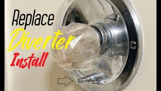 How To Replace Install Diverter Push Button Shower Tub Easy Simple [upl. by Anabella]