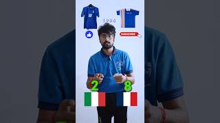 Italy vs France world cup jersey comparison 🇮🇹 🆚 🇫🇷 football soccer shorts [upl. by Arolf]