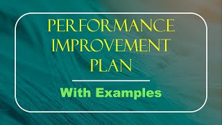 Performance Improvement Plan  How to write a PIP [upl. by Klein656]