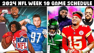 2024 NFL Week 10 Game Schedule [upl. by Suelo]