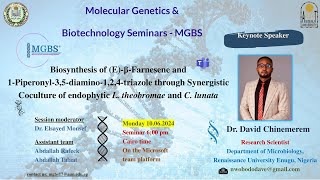 Biosyn of EβFarnesene through Synergistic Coculture of endophytic fungi  Dr David Chinemerem [upl. by Alyac]