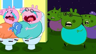 Zombie Apocalypse GEOGRE Rescue Mom From the Zombies   Peppa Pig Funny Animation [upl. by Wehtam]