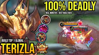 TERIZLA BEST BUILD 2024  BUILD TOP GLOBAL TERIZLA GAMEPLAY  MOBILE LEGENDS✓ [upl. by Ahsekim]