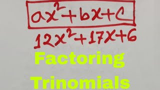 Factoring Trinomials with a greater then 1 [upl. by Ayihsa]