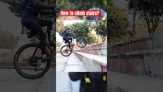 How to Climb stairs with Any bicycle [upl. by Anirrak]