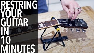 RESTRING YOUR GUITAR in 10 MINUTES [upl. by Sladen]