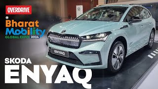 Skoda Enyaq EV walkaround India  Skodas new flagship  odmag [upl. by Herrmann]