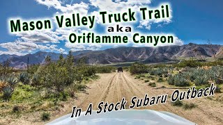 Oriflamme Canyon  Mason Valley Truck Trail In A Stock Subaru Outback [upl. by Enirtak]