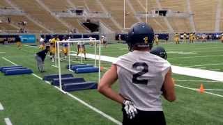 2013 Cal Football Fall Camp Day 3  Running Back Drills [upl. by Eiggep767]