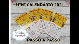 PASSO A PASSO MINI CALENDÁRIO IMÃ DE GELADEIRA 2021 [upl. by Nnawaj]