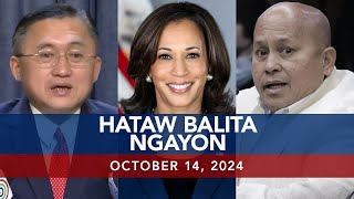 UNTV Hataw Balita Ngayon  October 14 2024 [upl. by Lathan]