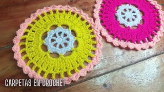 Carpetas en Crochet Motivo de Flor 🌺  Paso a Paso [upl. by Nyer]