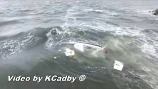 Drone captures capsizing boat amazing rescue [upl. by Nairolf]