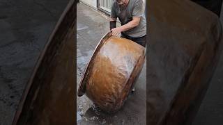 Extra large tin replated copper pot tinning restoration coppersmith [upl. by Yci]