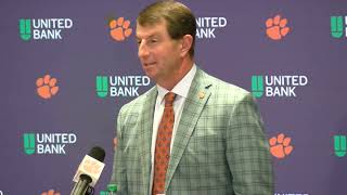 South Carolina 17 Clemson 14 Dabo Swinney postgame QampA [upl. by Ycnuahc]