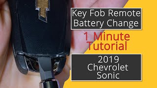 How To Replace A 2019 Chevrolet Sonic Key Fob Remote Battery [upl. by Ardnala675]