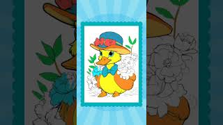 Cute drawing and colouring five little ducklings relaxing drawing and colouring [upl. by Pulling748]