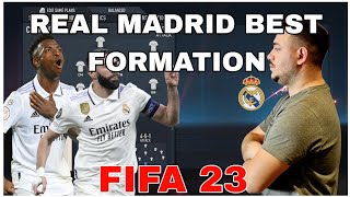 REAL MADRID  BEST FORMATION CUSTOM TACTICS amp PLAYER INSTRUCTIONS FIFA 23 [upl. by Popper738]