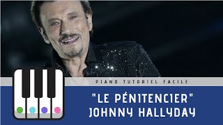 Le pénitencier  Johnny Hallyday  Piano tuto facile  Synthesia [upl. by Ahsinat793]