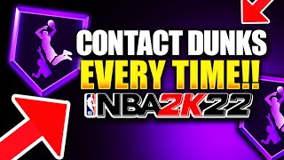 POSTERIZER BADGE 2K22  HOW TO GET CONTACT DUNKS IN NBA 2K22 [upl. by Netsyrk17]