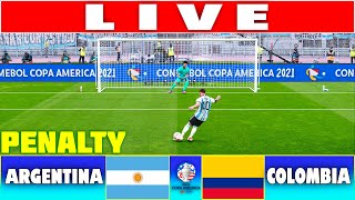 🔴LIVE PENALTY shootout  ARGENTINA vs COLOMBIA I FINAL  COPA AMERICA 2024  REALISTIC PES GAME [upl. by Nairadas34]